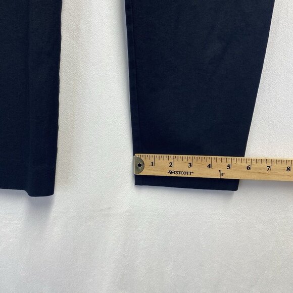J.Crew Mercantile Mid Rise Ankle Pants Women Sz 8 Black Stretch Side Zip Used - Picture 14 of 16